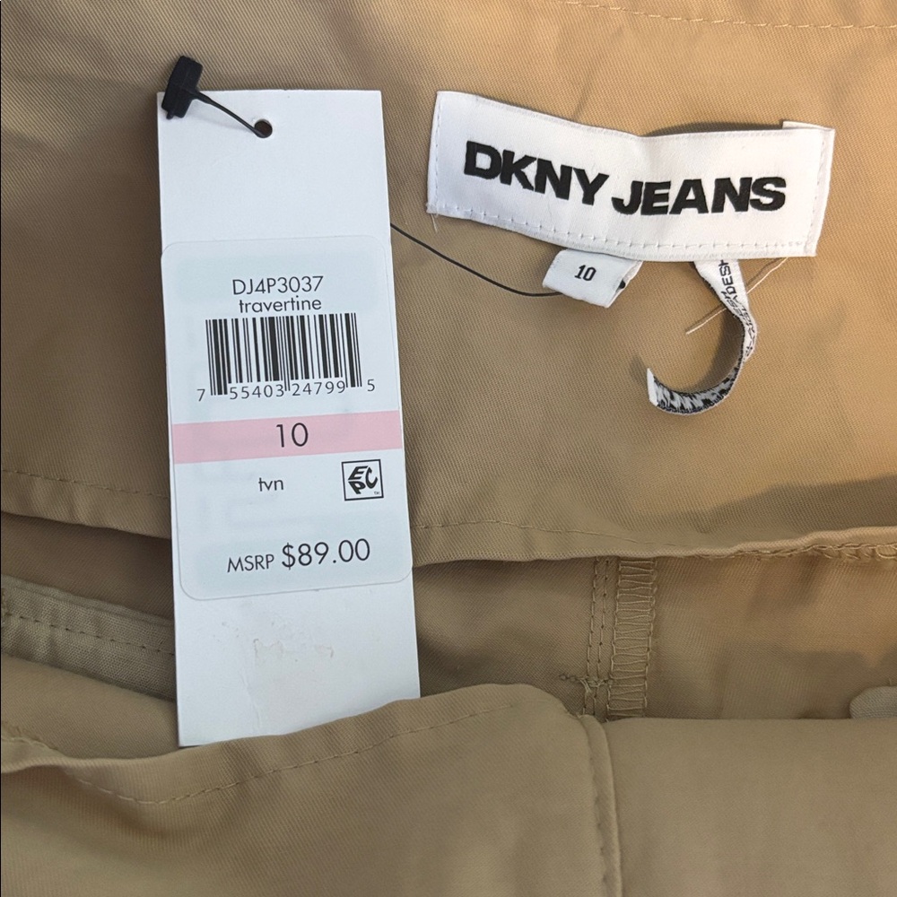 NWT DKNY Jeans cotton high waist blend extra wide leg pants size 10 - Picture 6 of 7